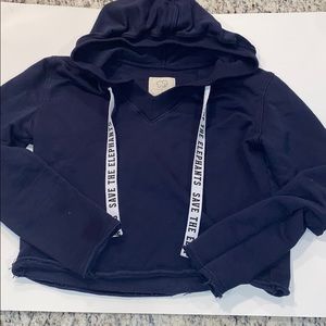 🧿Ivory Ella cropped hoodie🧿